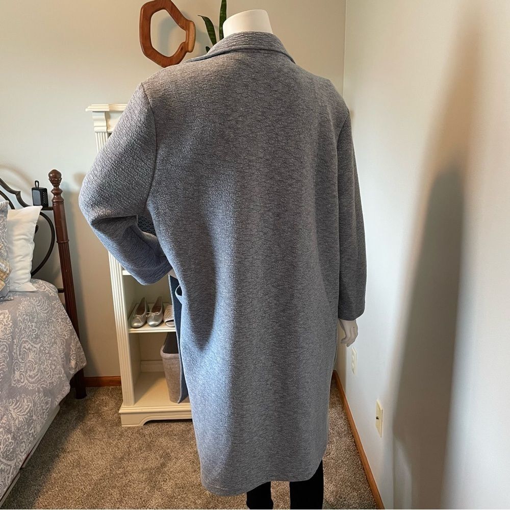 LORD AND TAYLOR- Heather Blue Jacket Duster Size Large - Picture 7 of 9